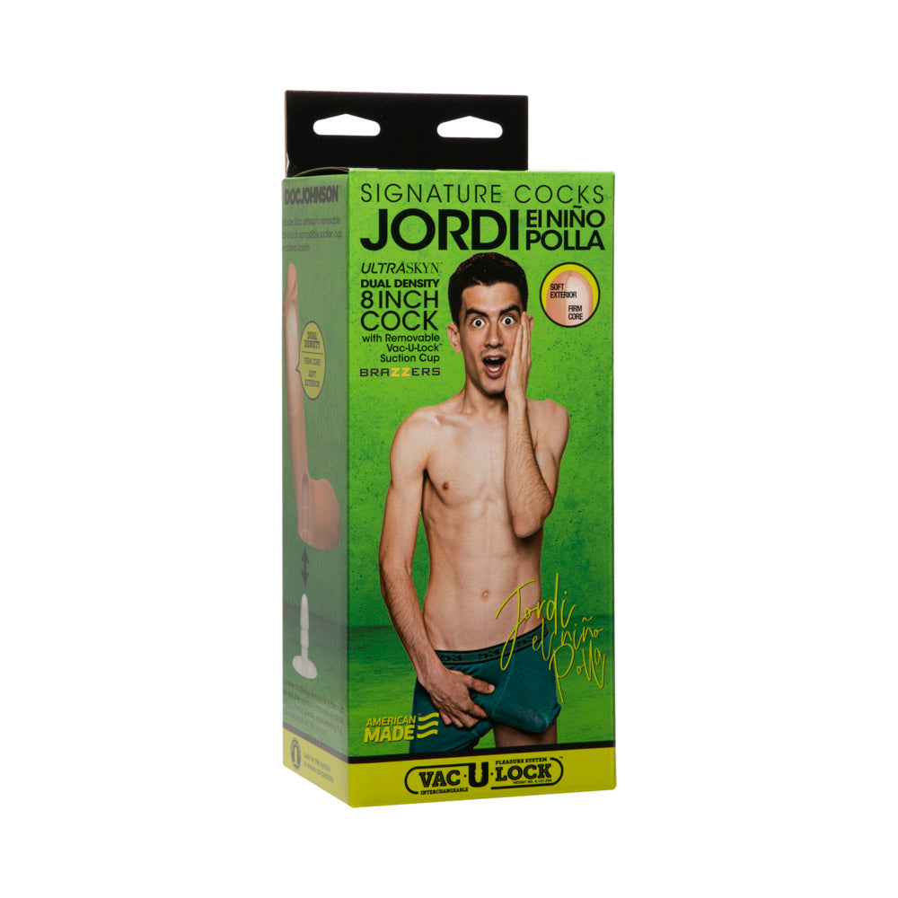 Signature Cocks Jordi El NiÃ’o Polla 8 inch ULTRASKYN Cock with Removable Vac-U-Lock Suction Cup Vanilla